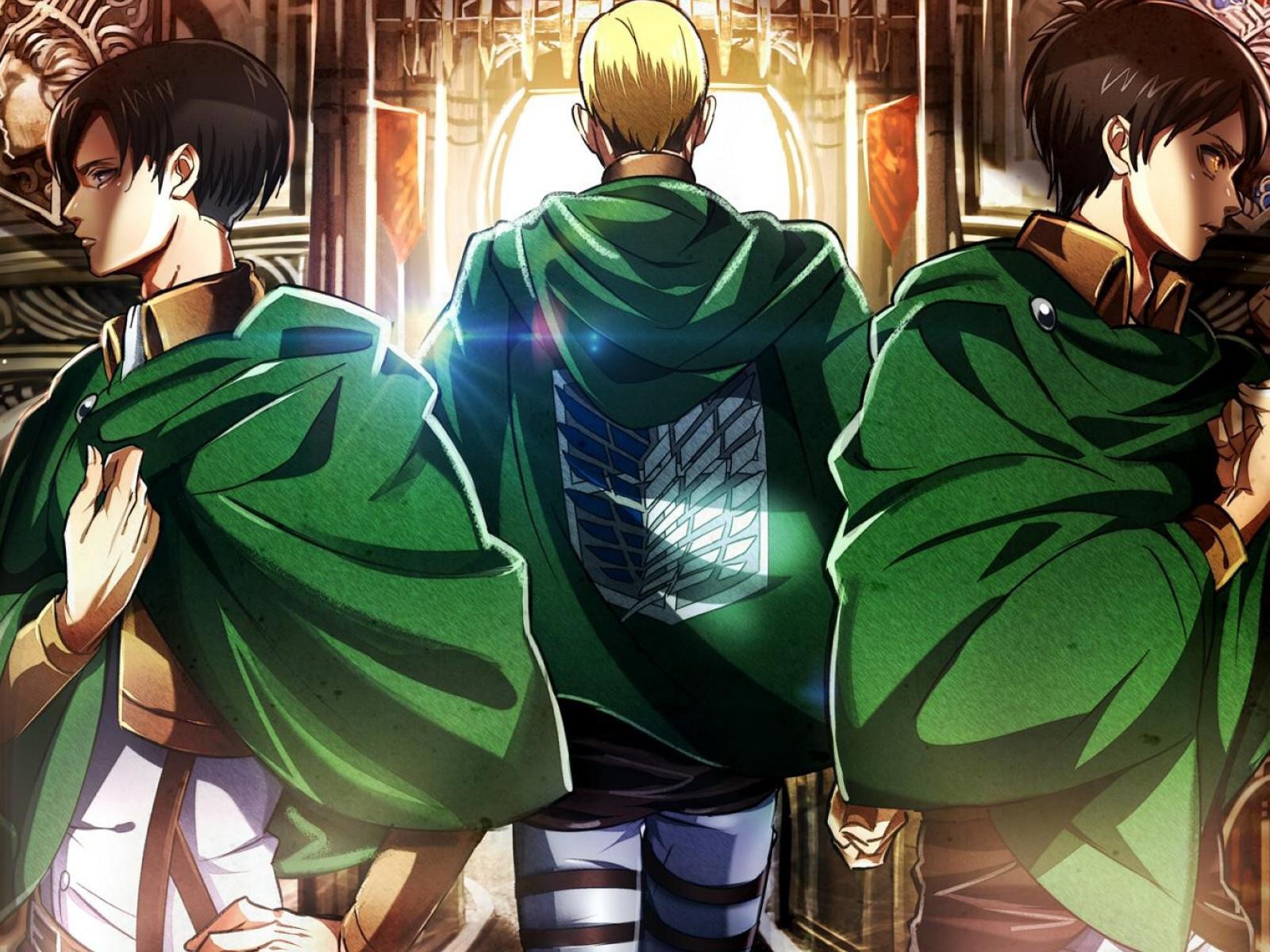Герои манги  Атака Титанов в зеленых накидках