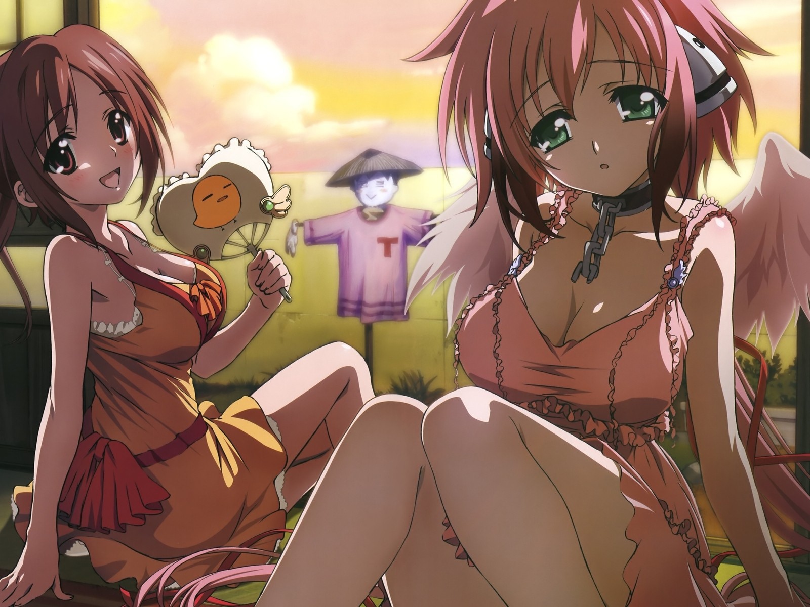 Жаркая погода в аниме Sora no Otoshimono