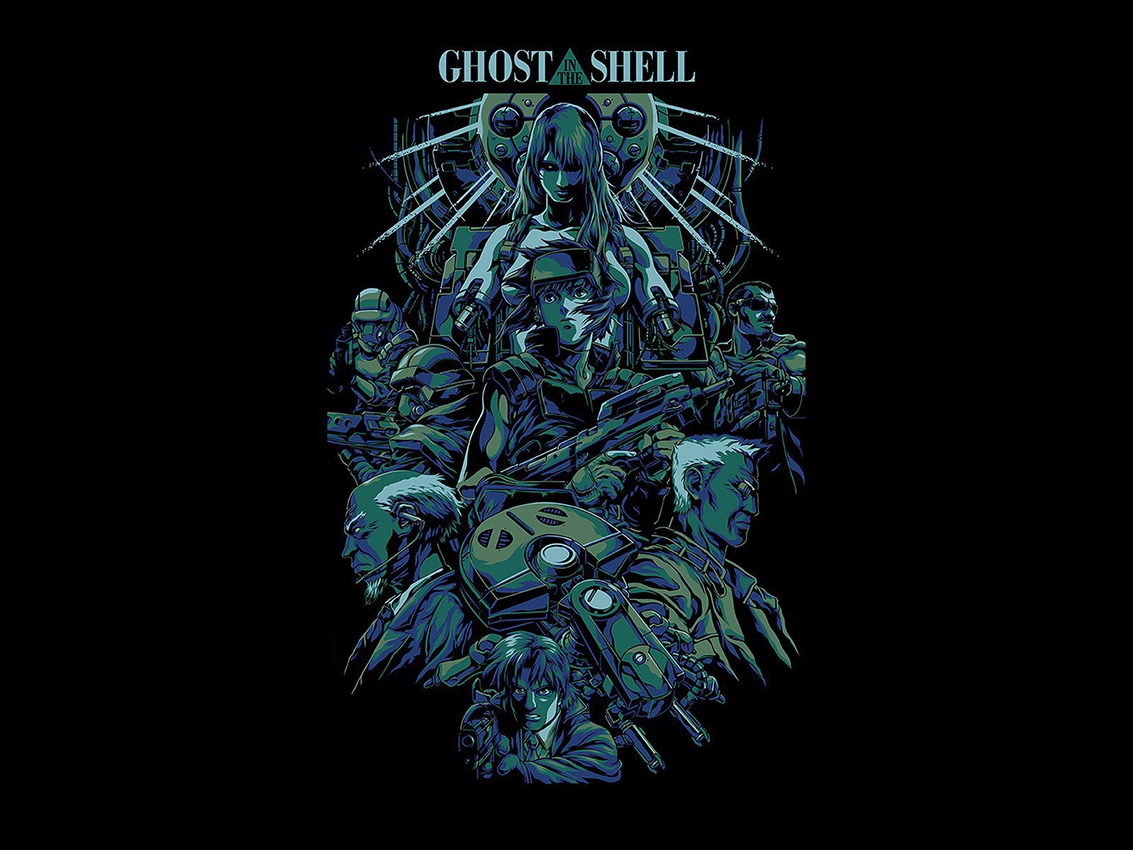 Японское аниме Призрак в доспехах