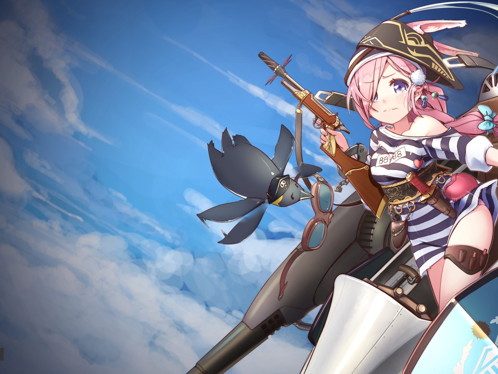 Девушка пират в аниме Кэмономими