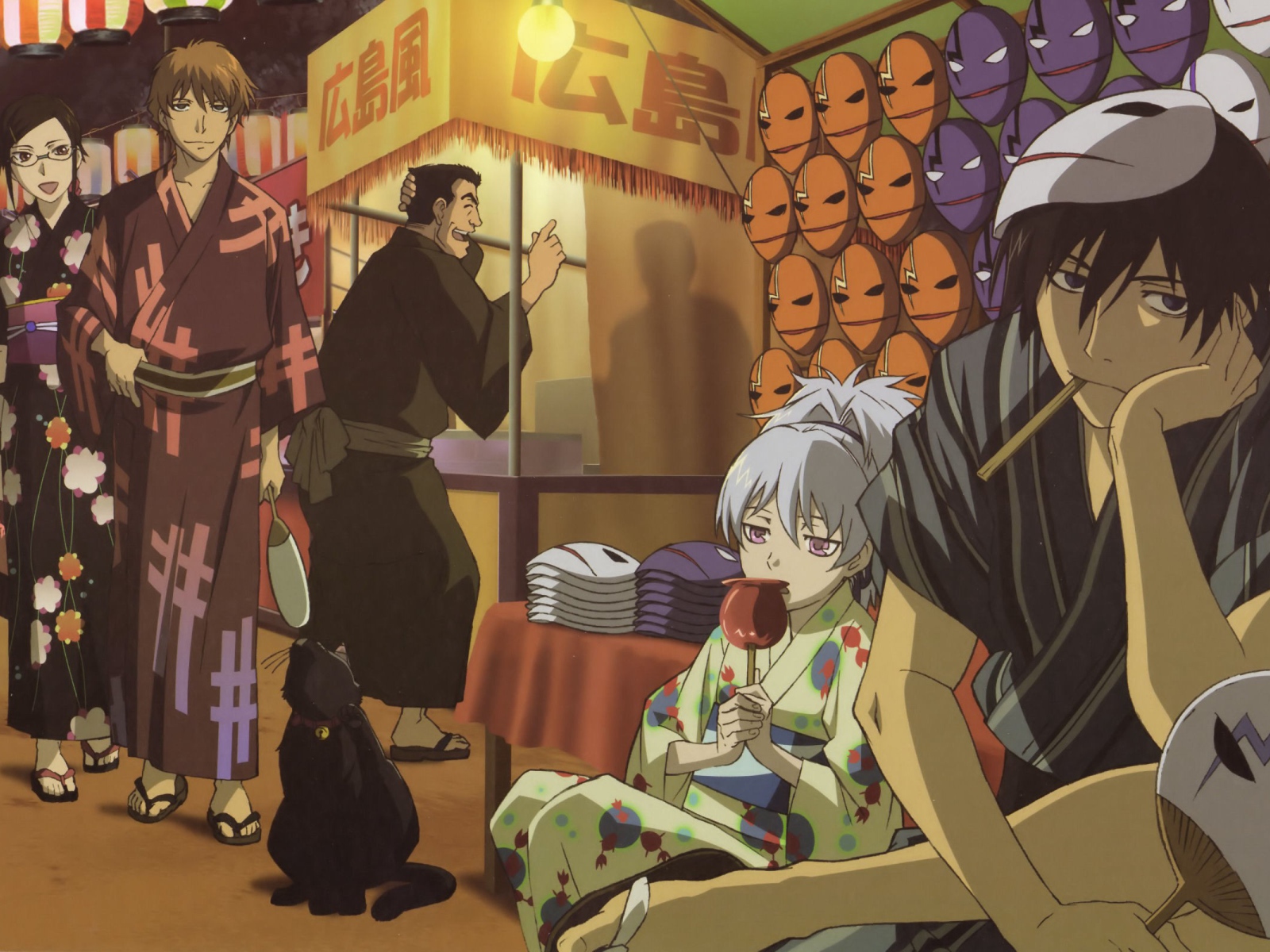 Продажа масок в аниме Темнее черного