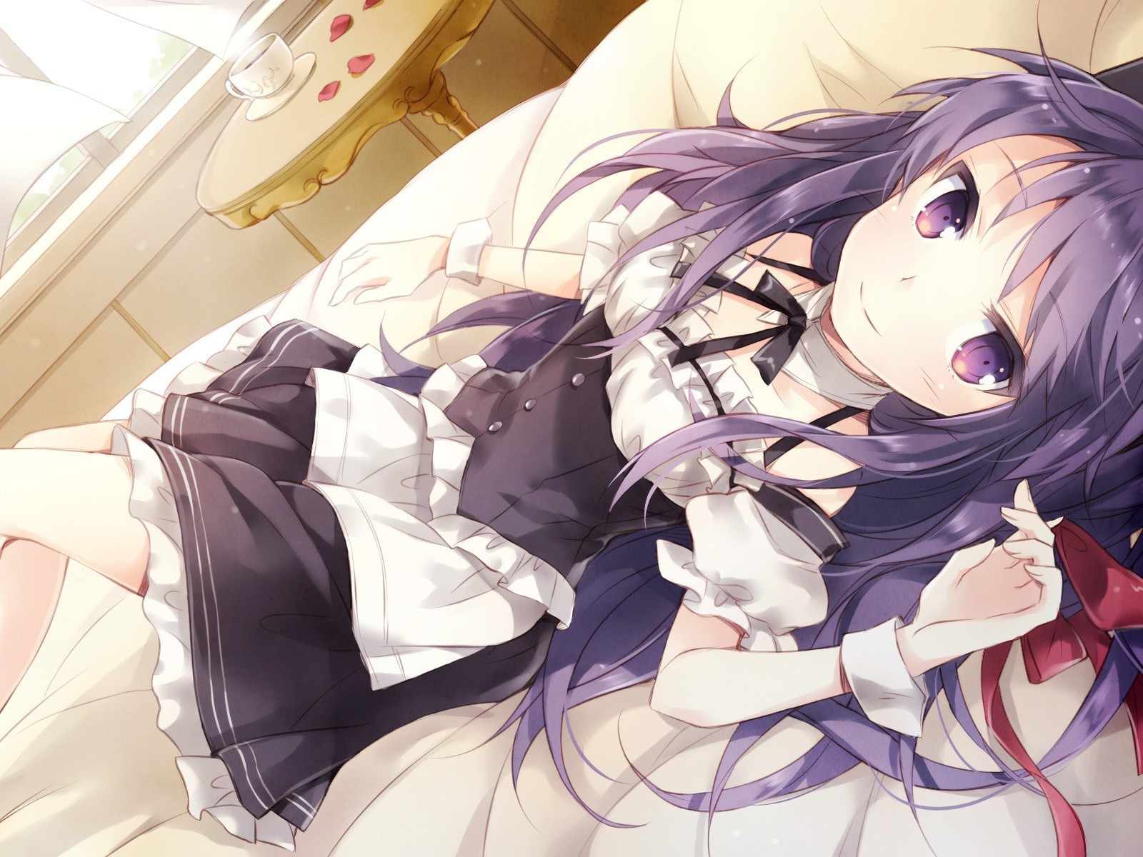 Милая девочка аниме Связанные небом