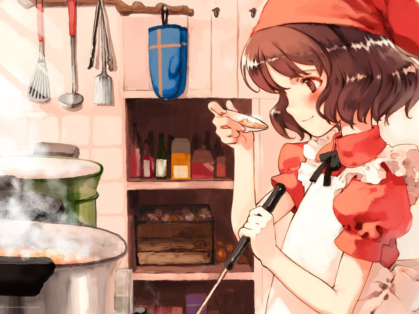 Повар на кухне в аниме Quartett!