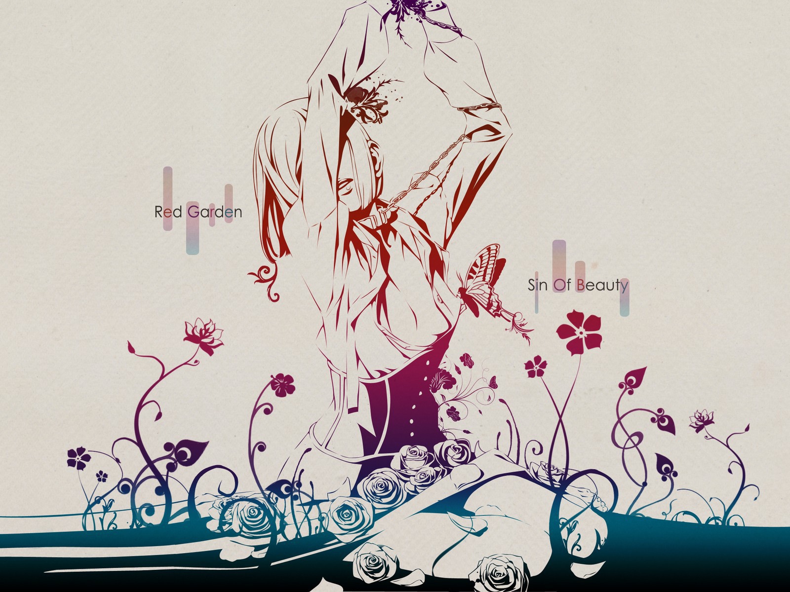 Девушка из аниме Красный сад