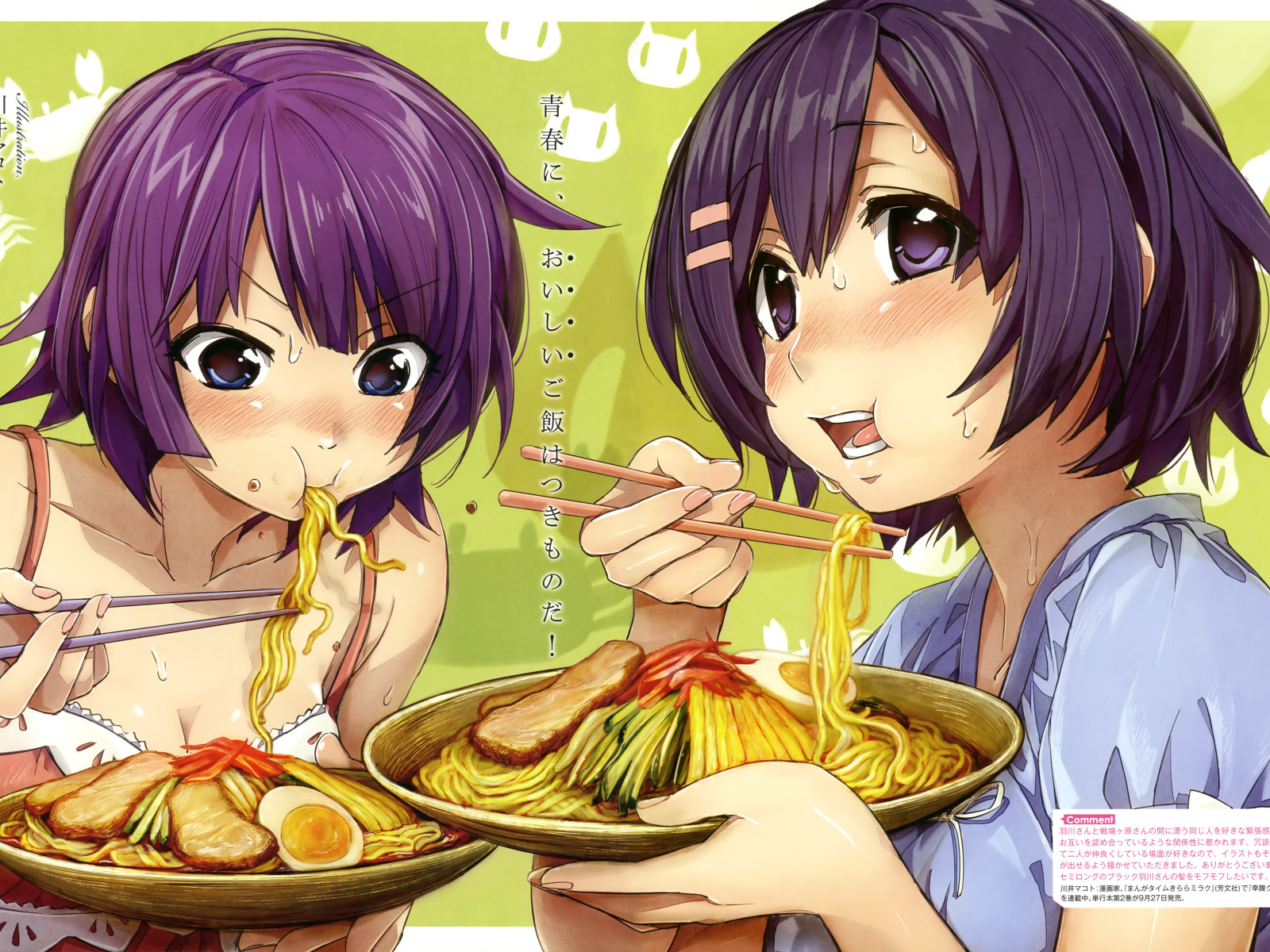 Две подружки в аниме Monogatari Series