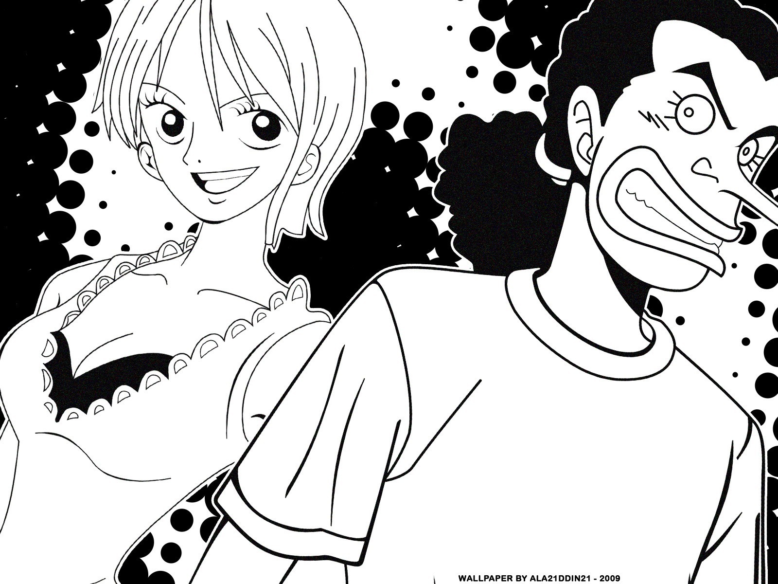 Нами и Юсуп из аниме Большой куш