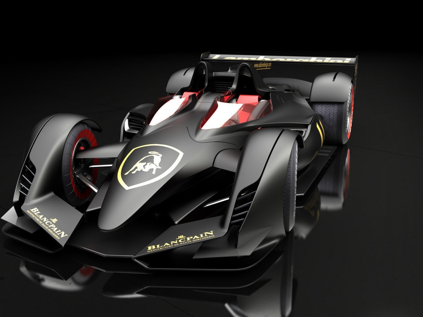 Черный болид для гонок Формула 1