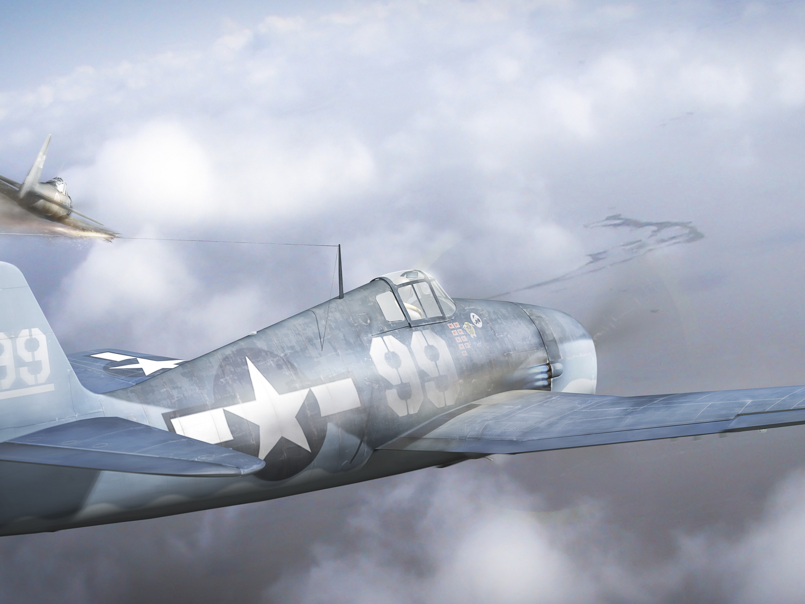 Самолет в воздушном бою