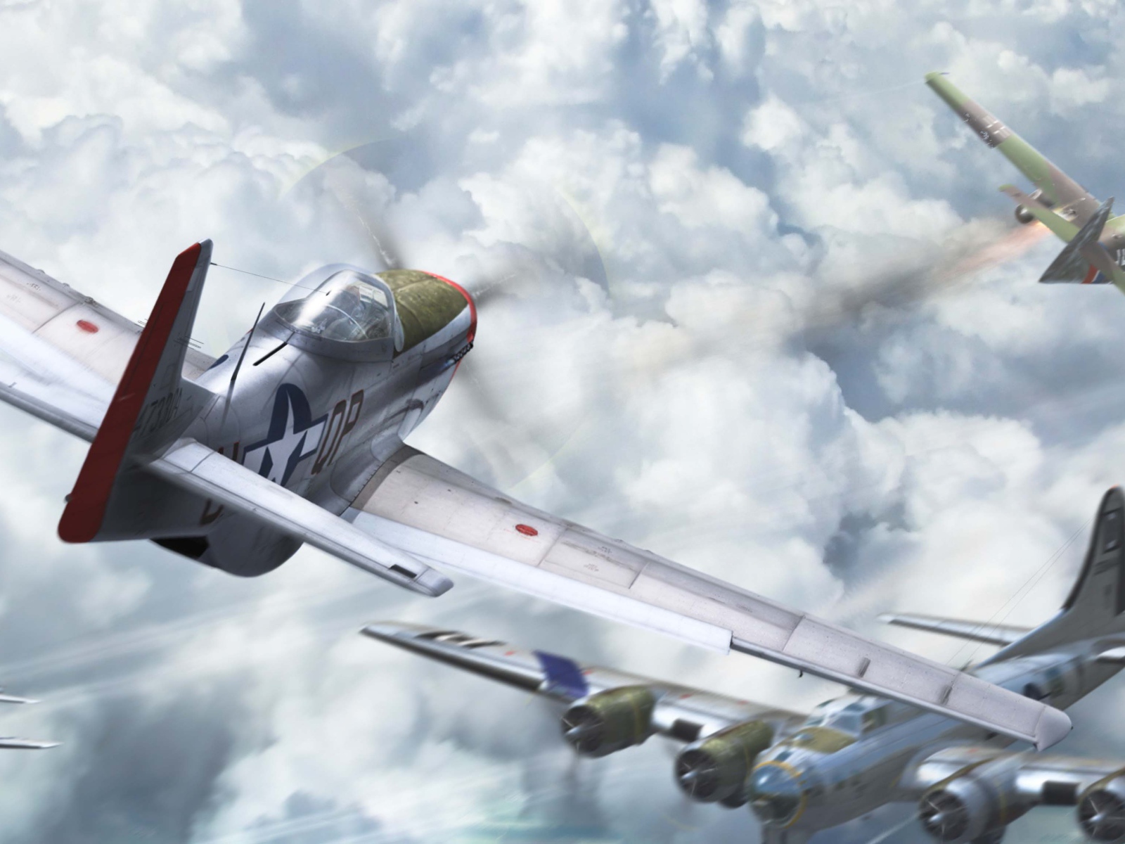 Самолет Джет Хунтер в бою