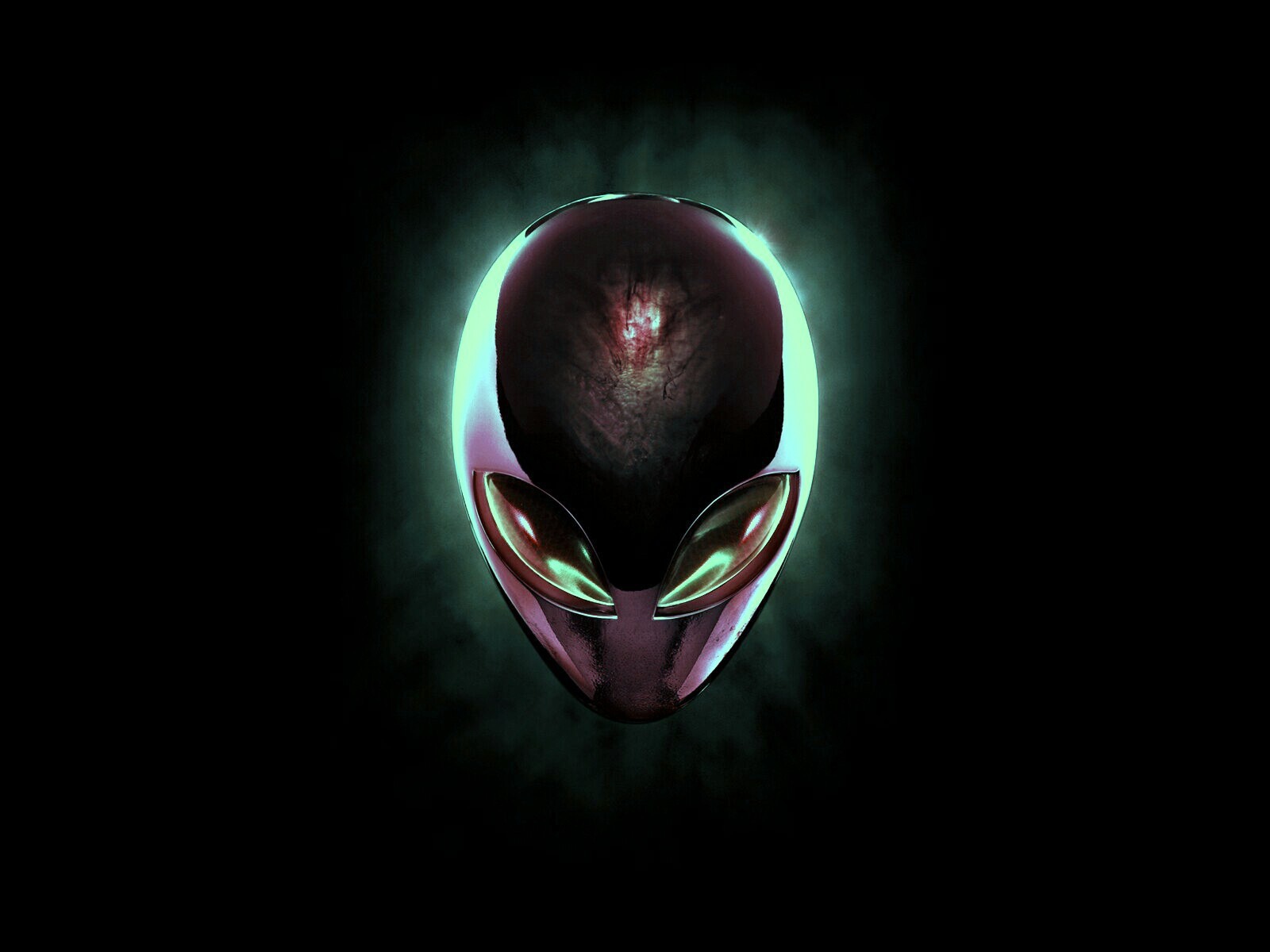 Коричневый инопланетянин, черный фон