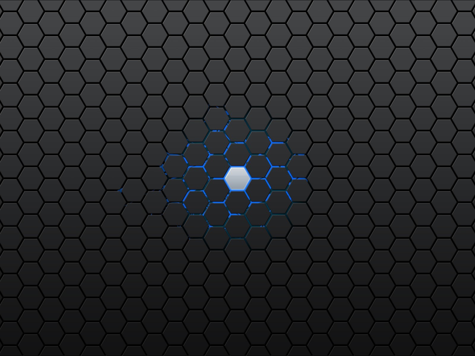 Голубая ячейка в черной структуре