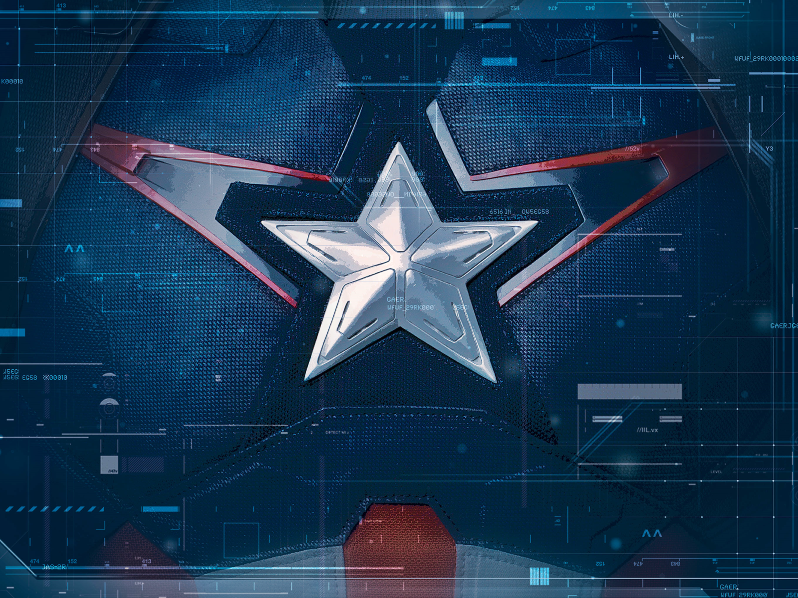 Капитан Америка, голубой фон Мстители