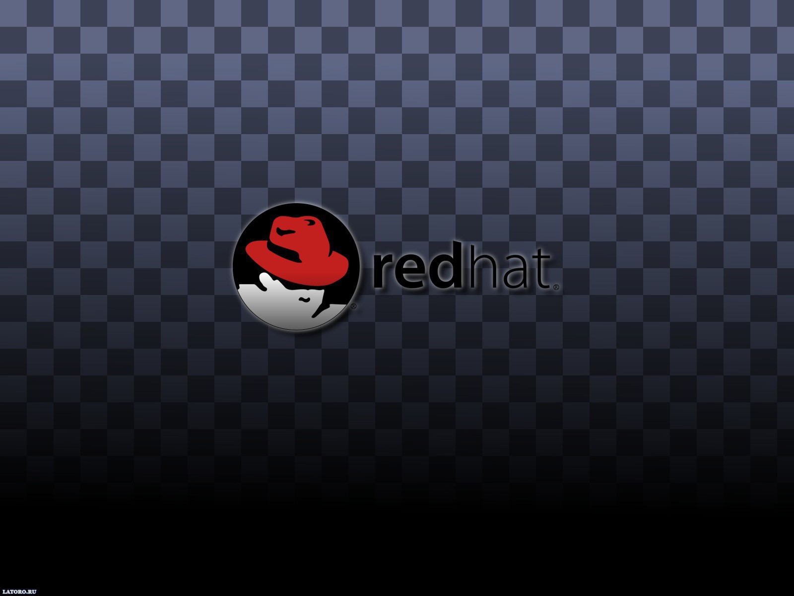 Клетчатый фон ОС Red Hat