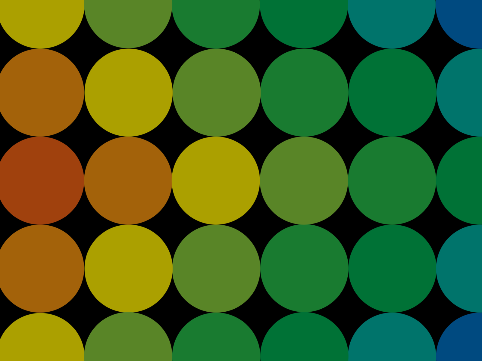 Круги разных цветов на черном фоне