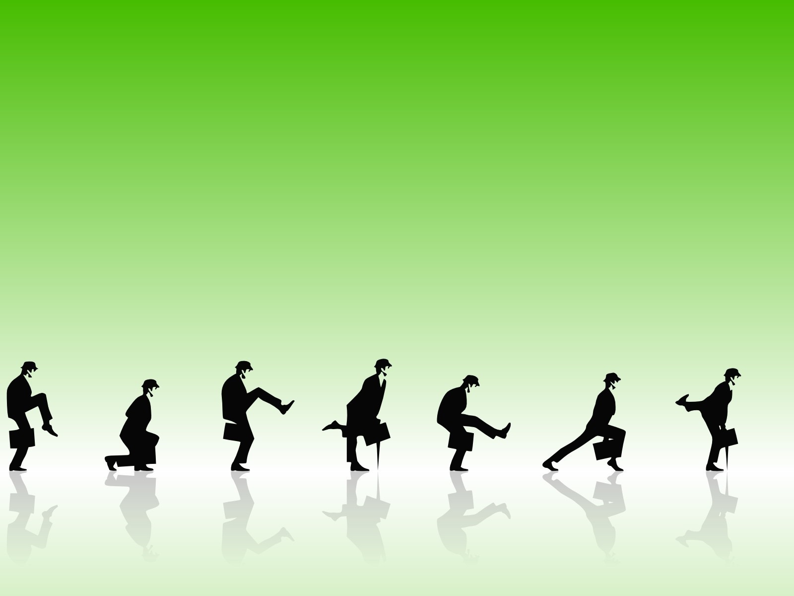 Комик группа Монти Пайтон, зеленый фон