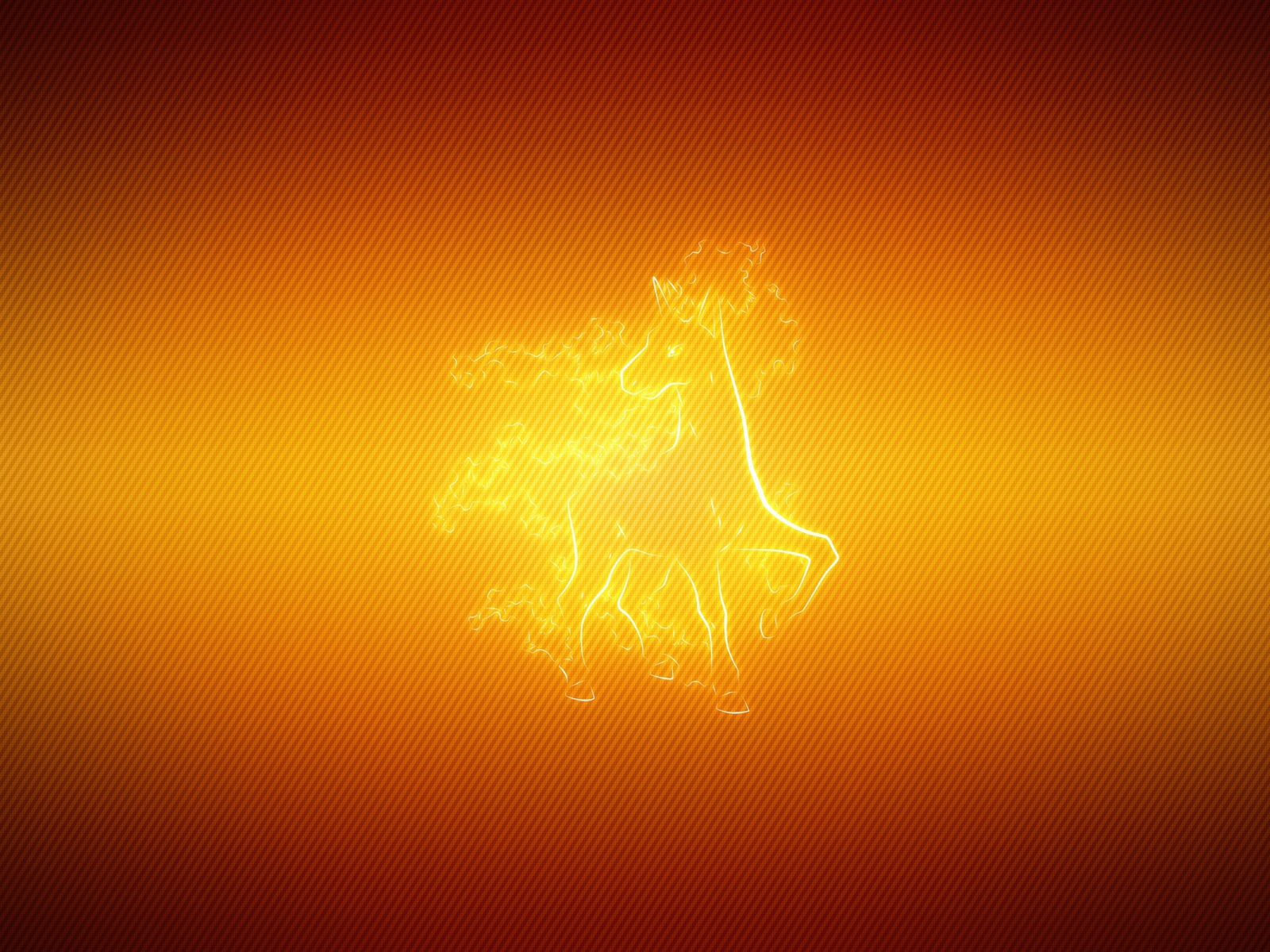 Огненный конь, оранжевый фон