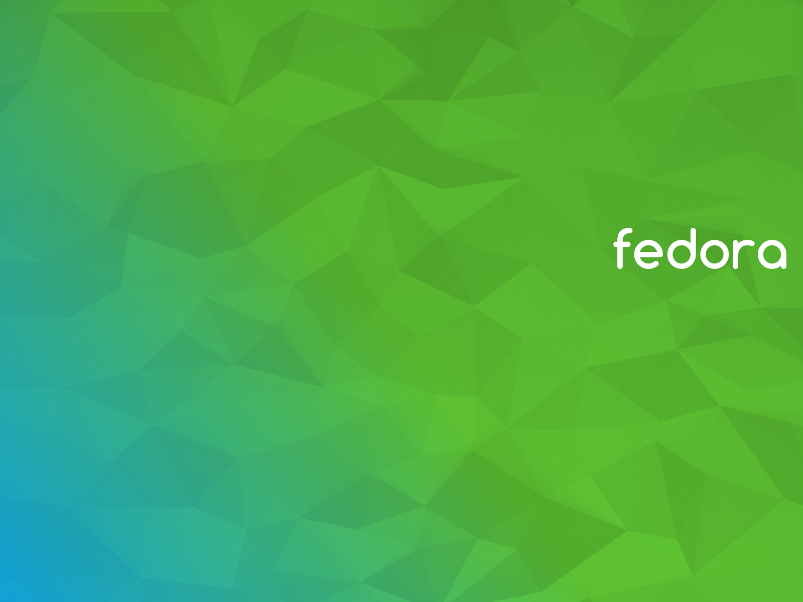 Зеленый фон Fedora