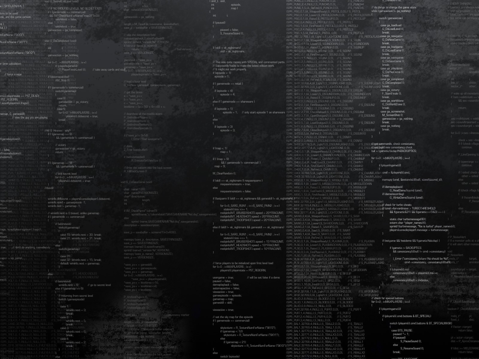 Строки компьютерного кода, серый фон