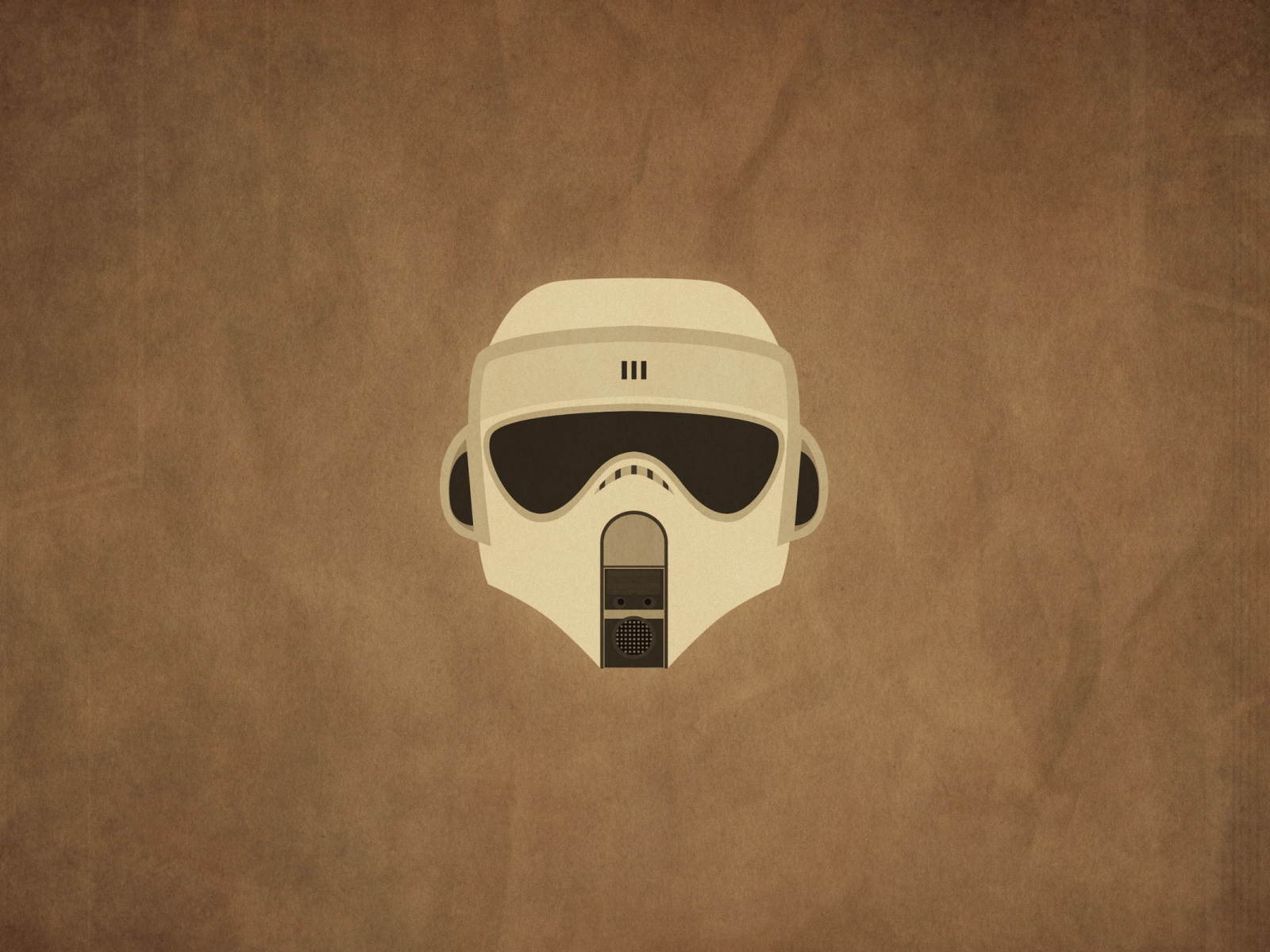 Маска из Звездных войн, коричневый фон