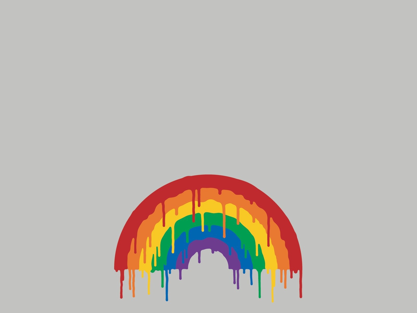 Радуга поплыла, серый фон