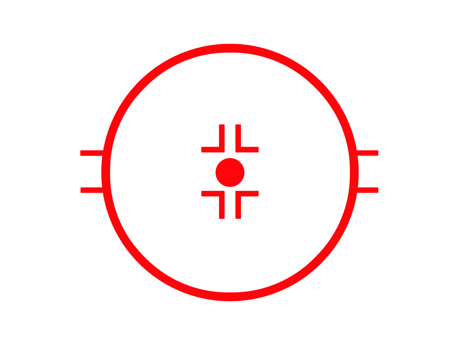 Красная мишень на белом фоне