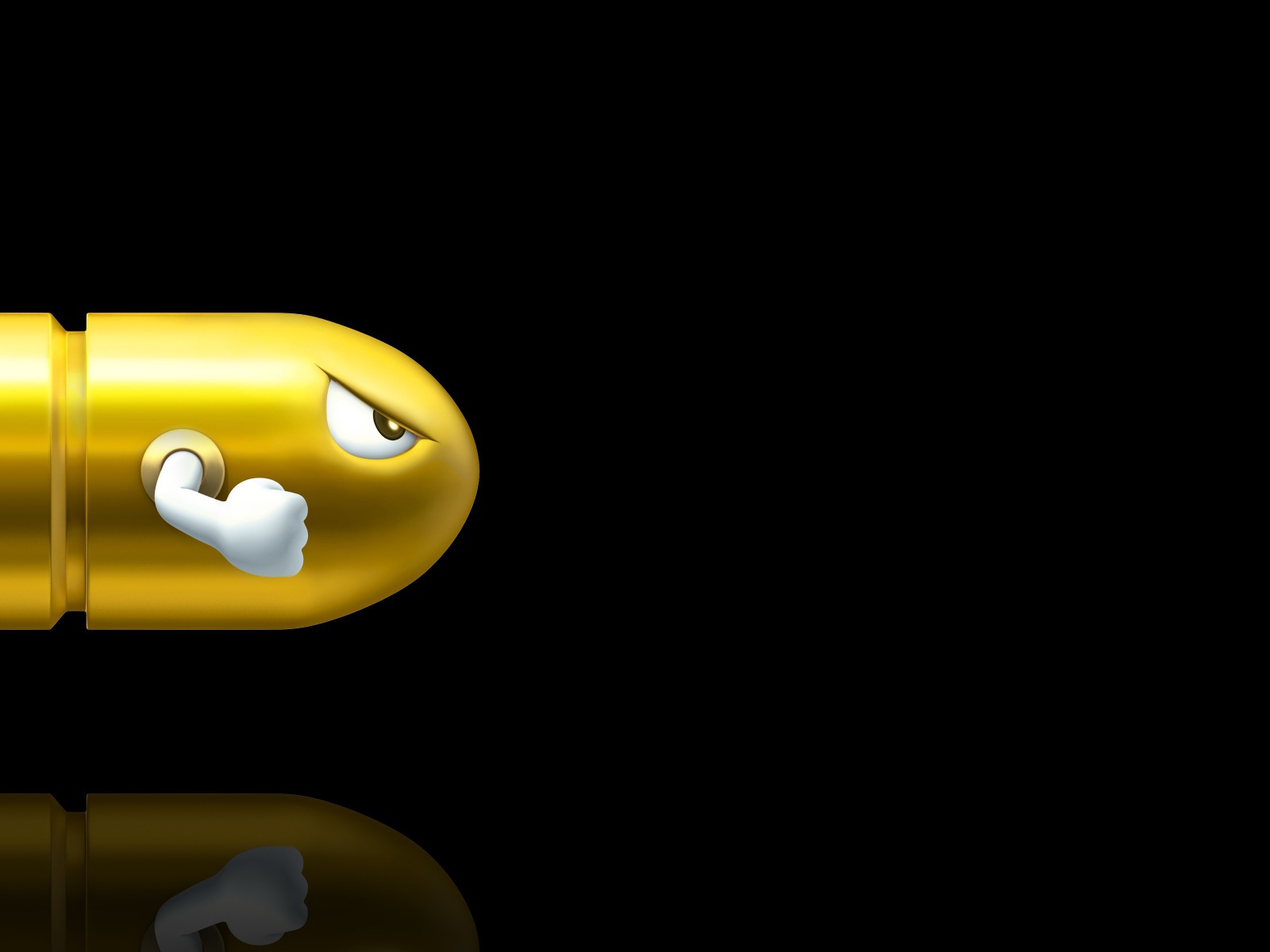 Пуля в полете, черный фон