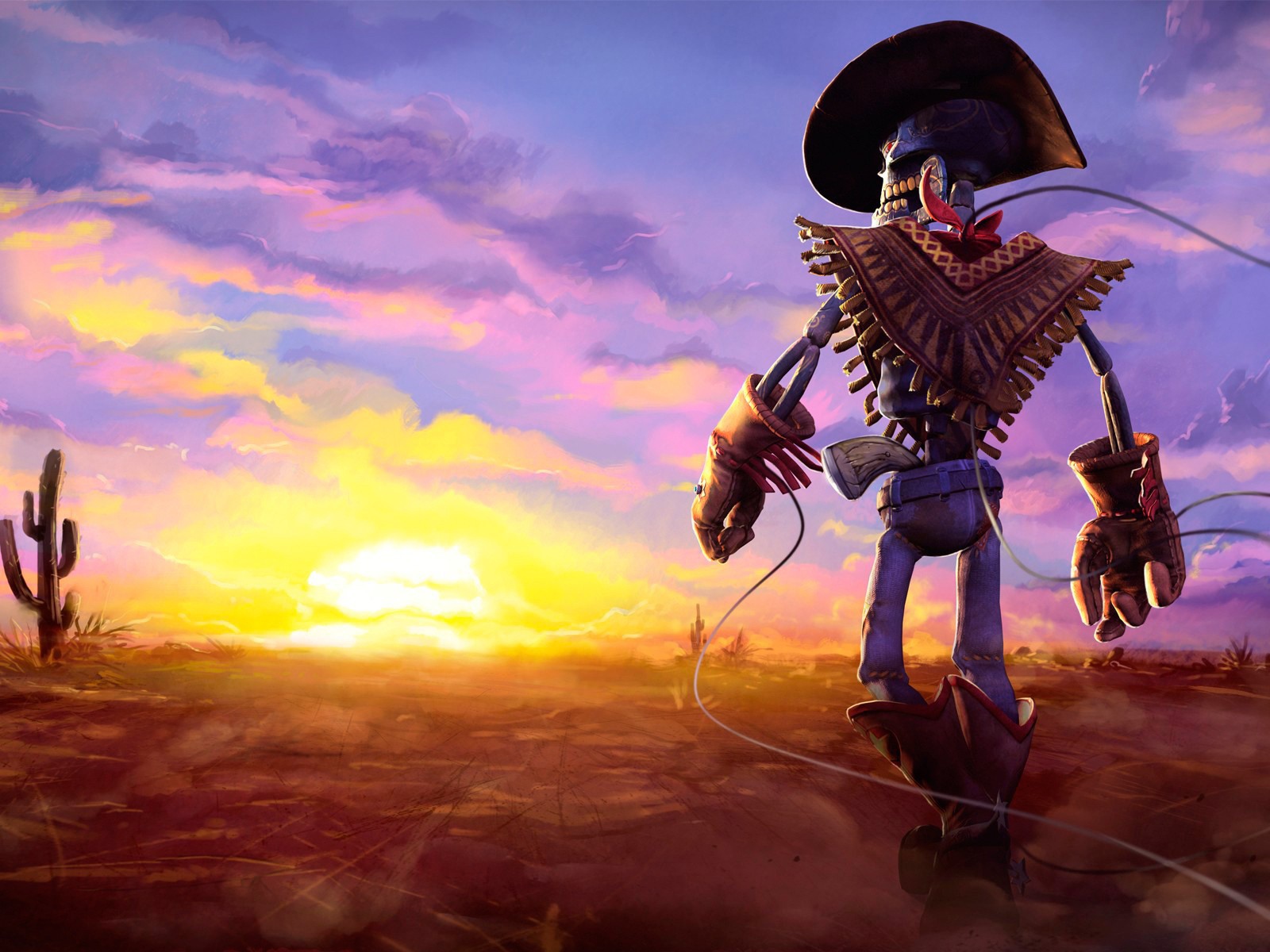 Ковбой в мультфильме