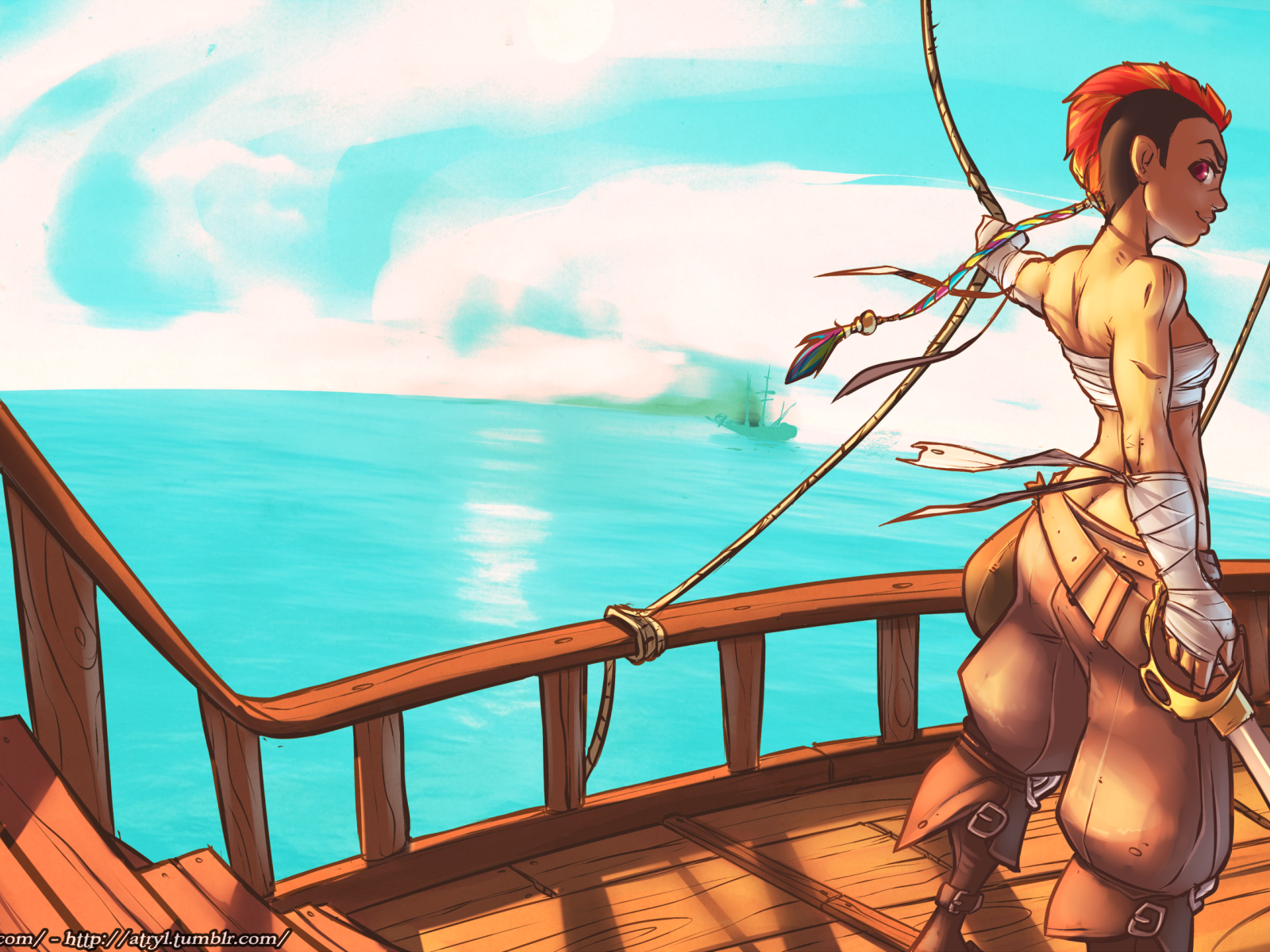 Девушка пират из мультфильма