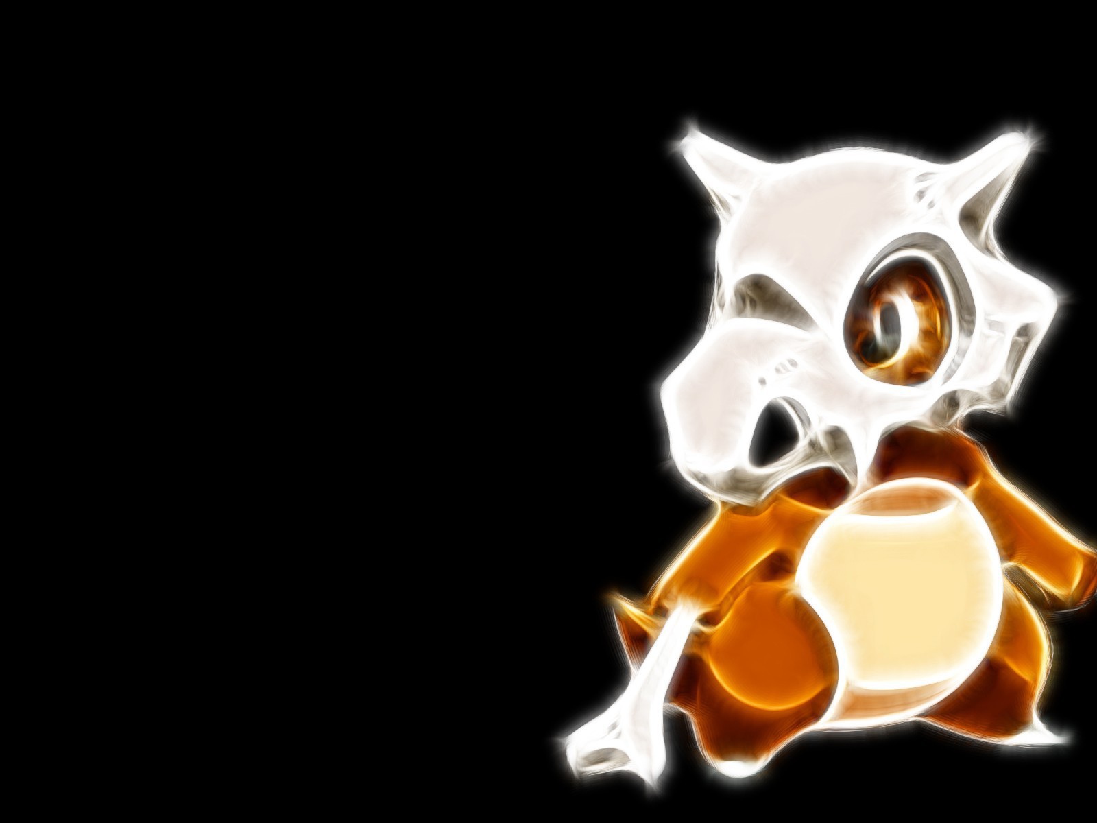 Покемон в маске черепа на черном фоне