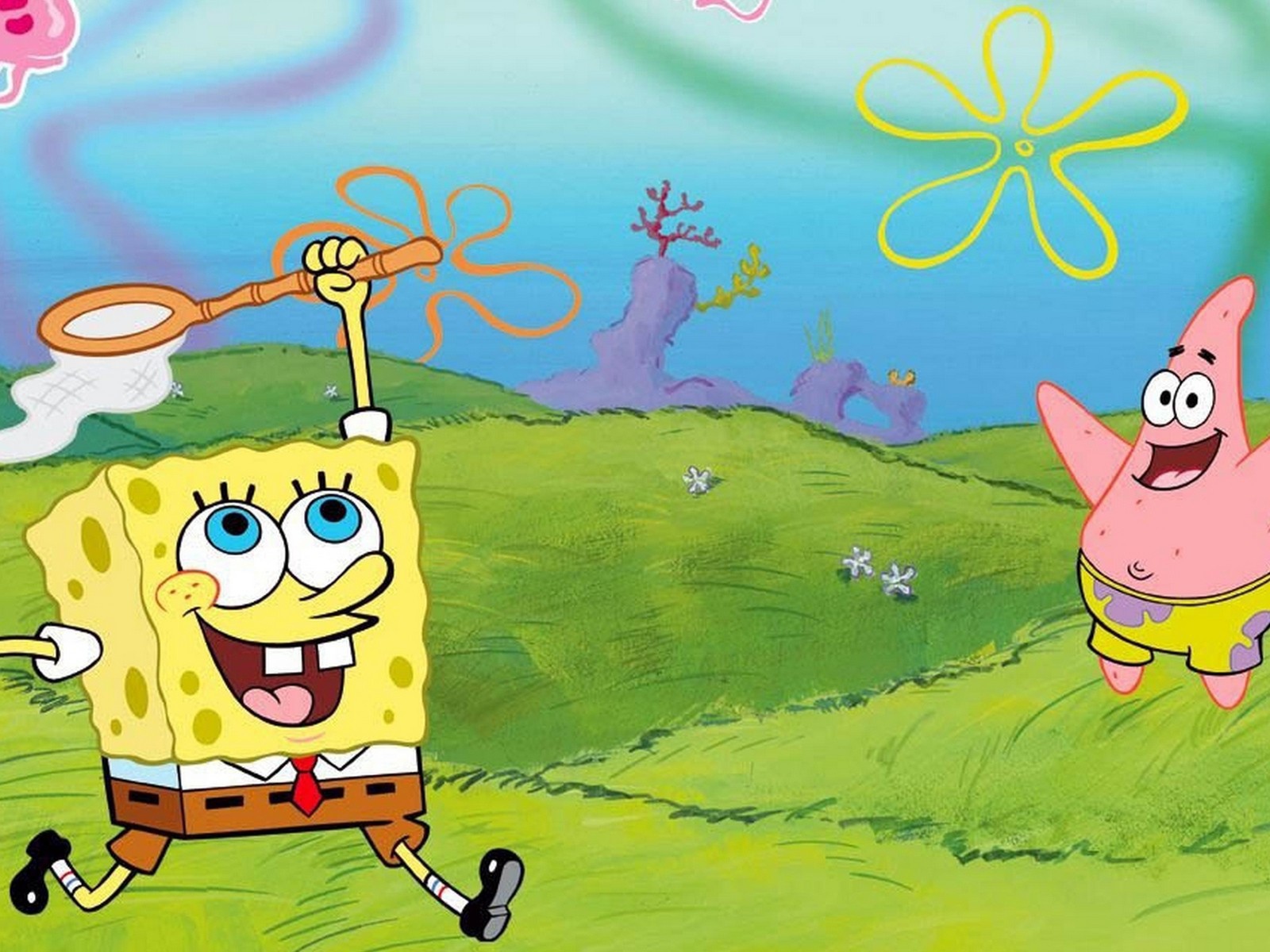 Спанчбоб и Патрик ловят медуз