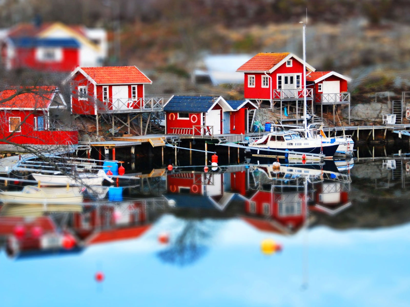 Порт в городке в Швеции