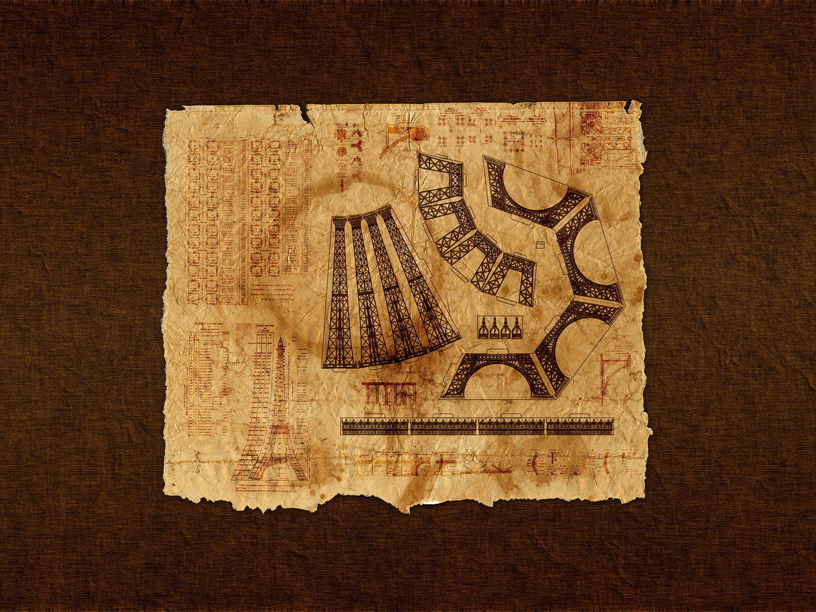 Старый чертеж башни