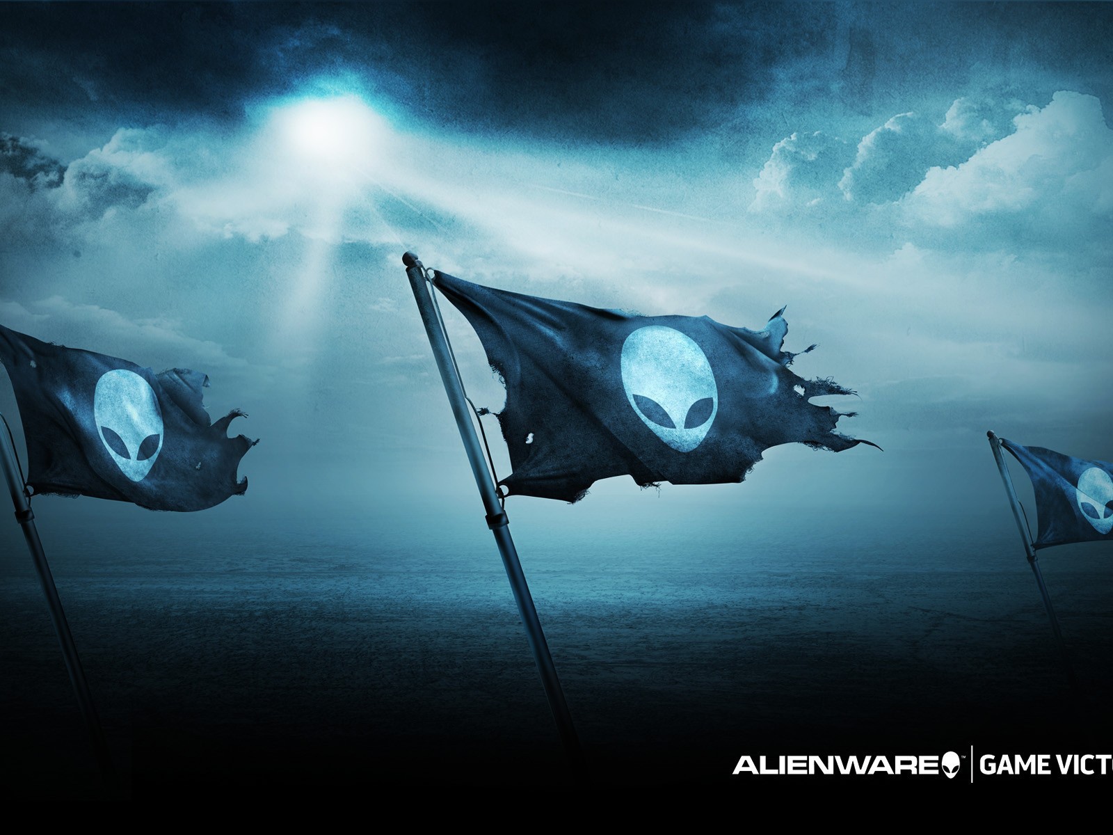 Пиратский флаг с инопланетянином