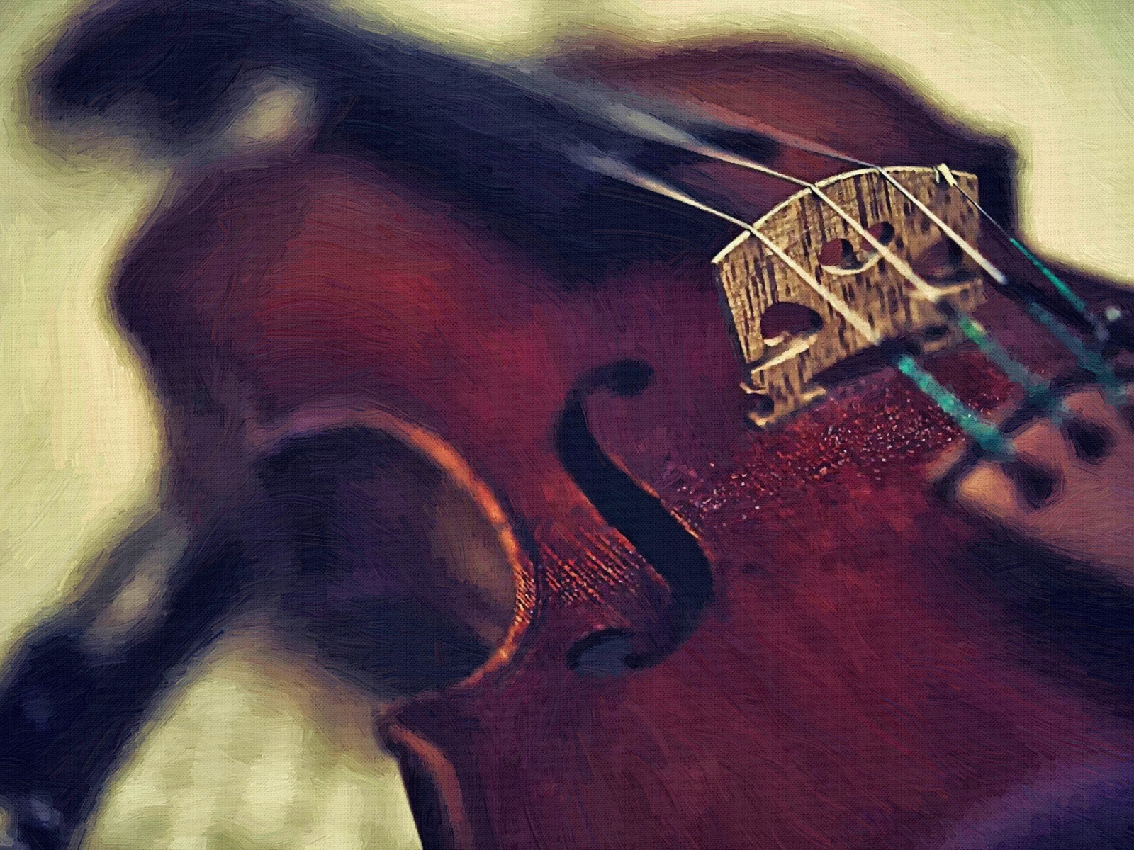 Скрипка на картине