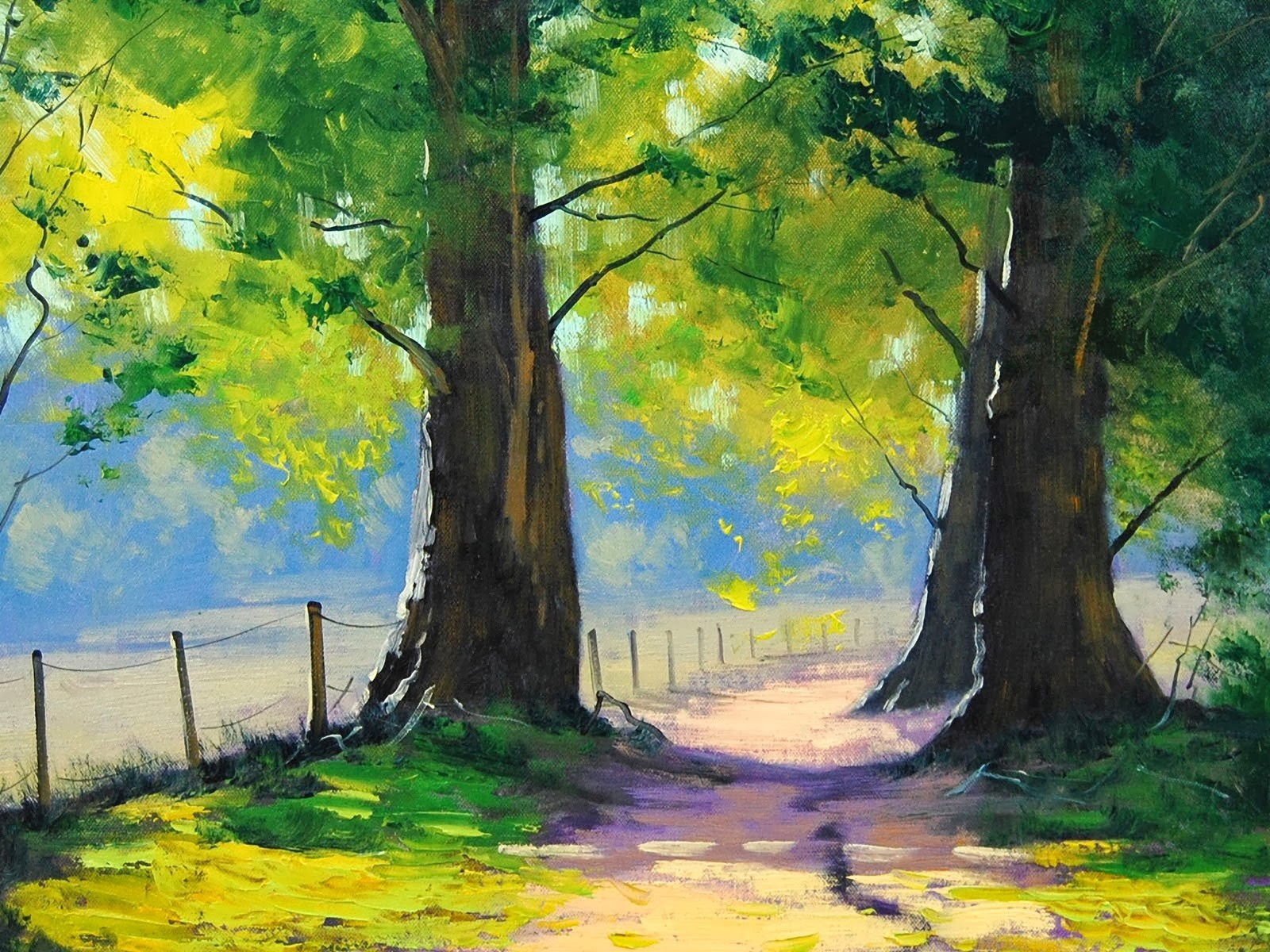 Зеленые деревья, картина Грэма Геркена