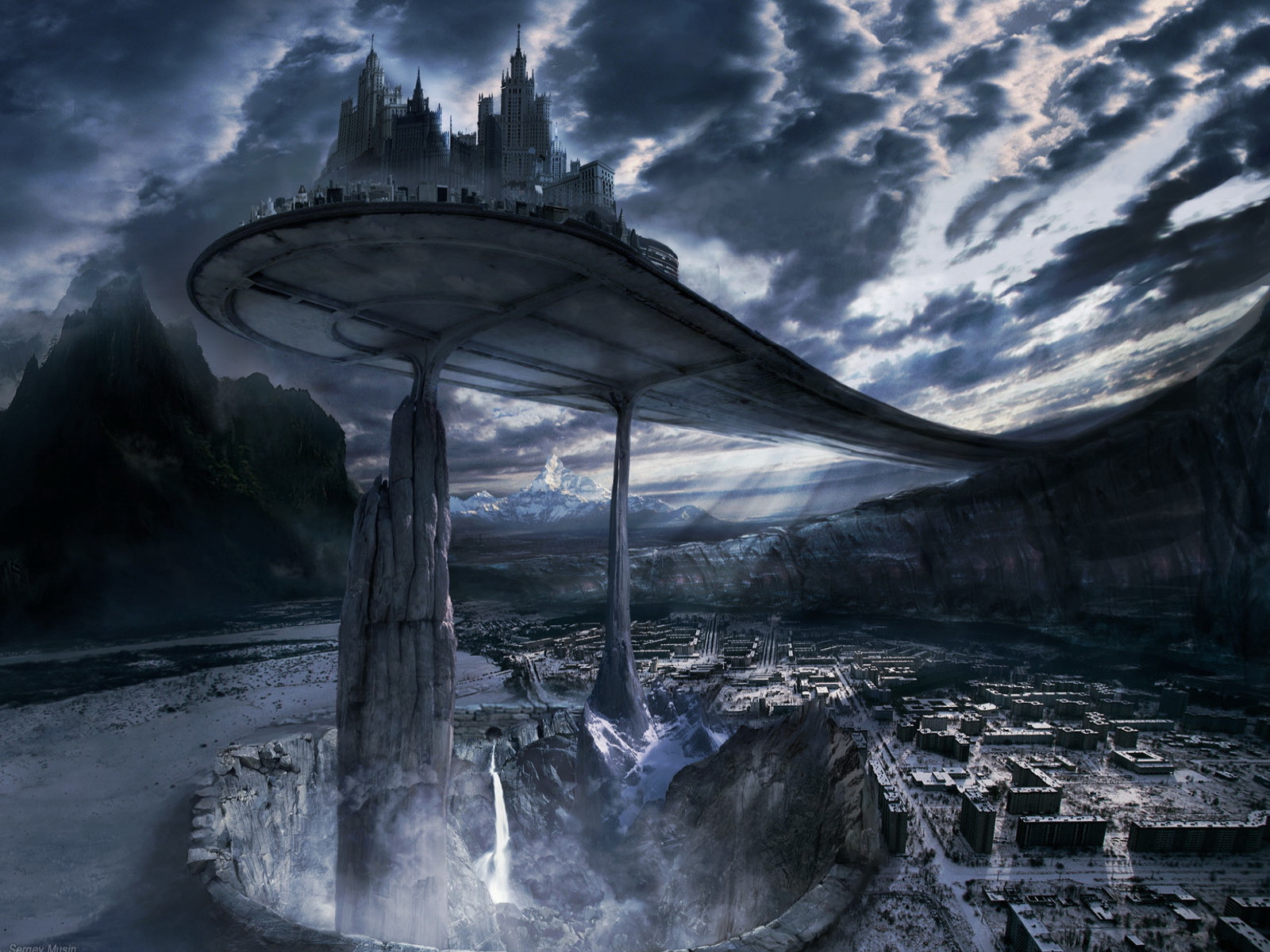 Фантастический город на скалах