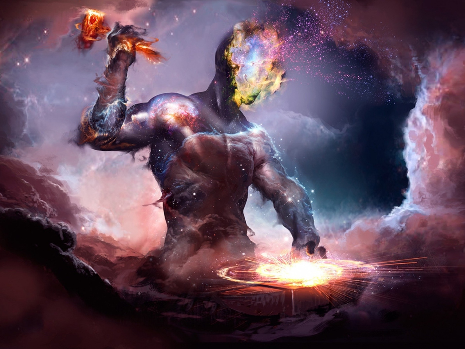 Небесный кузнец в облаках