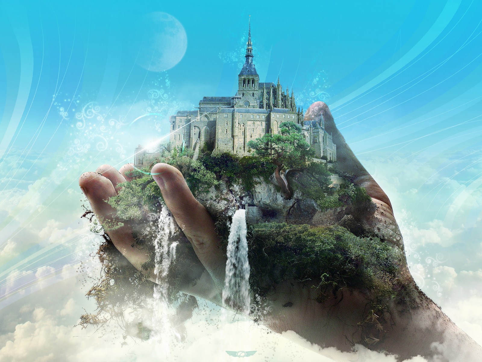 Холм с замком в руке