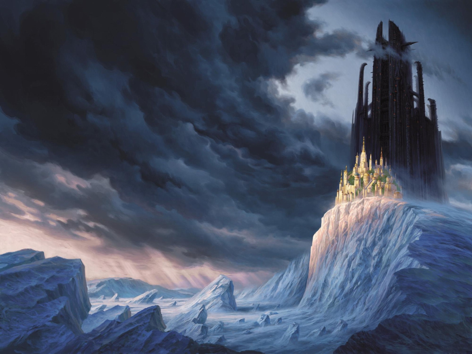 Фантастический город на белой горе