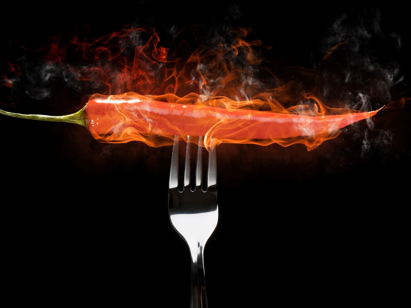 Огненный перчик на вилке