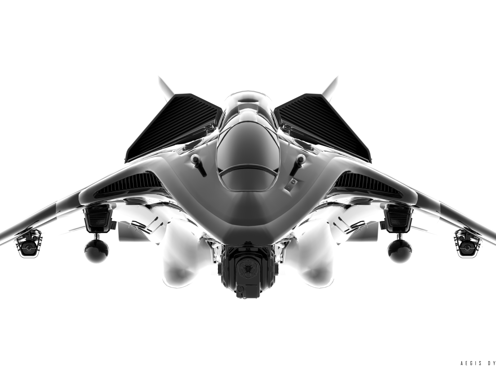 Черный истребитель в игре Star Citizen