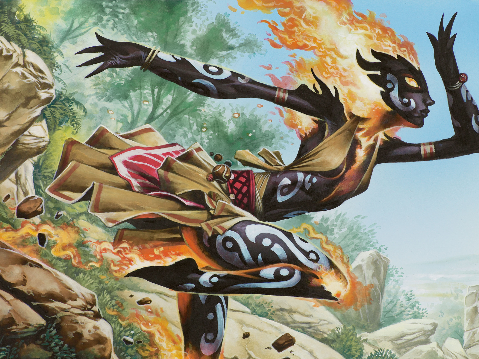 Горящая ведьма из игры Magic The Gathering