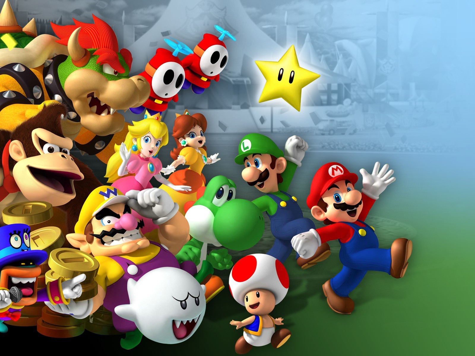 Персонажи разных игр Марио