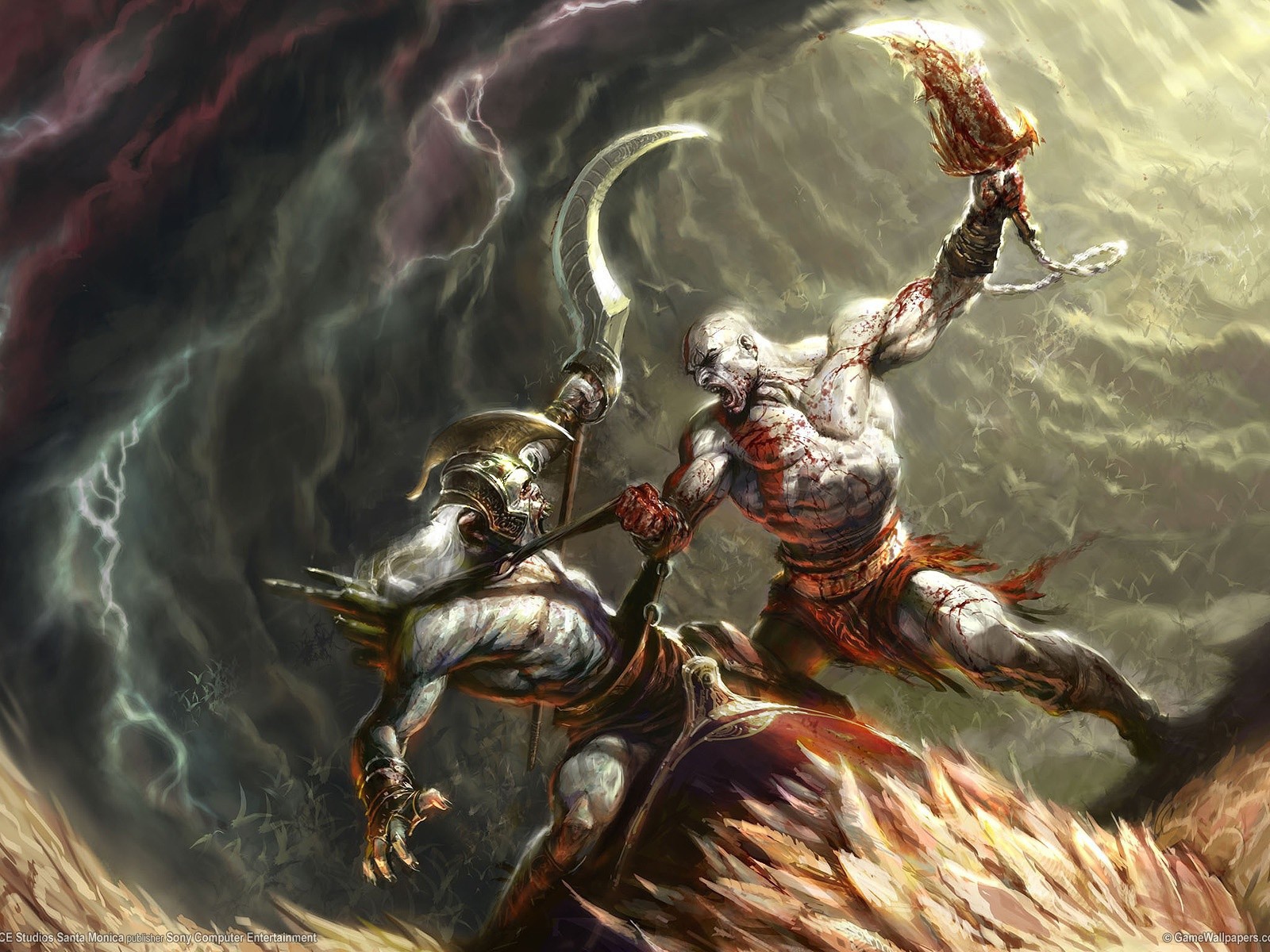 Бой в игре God of War