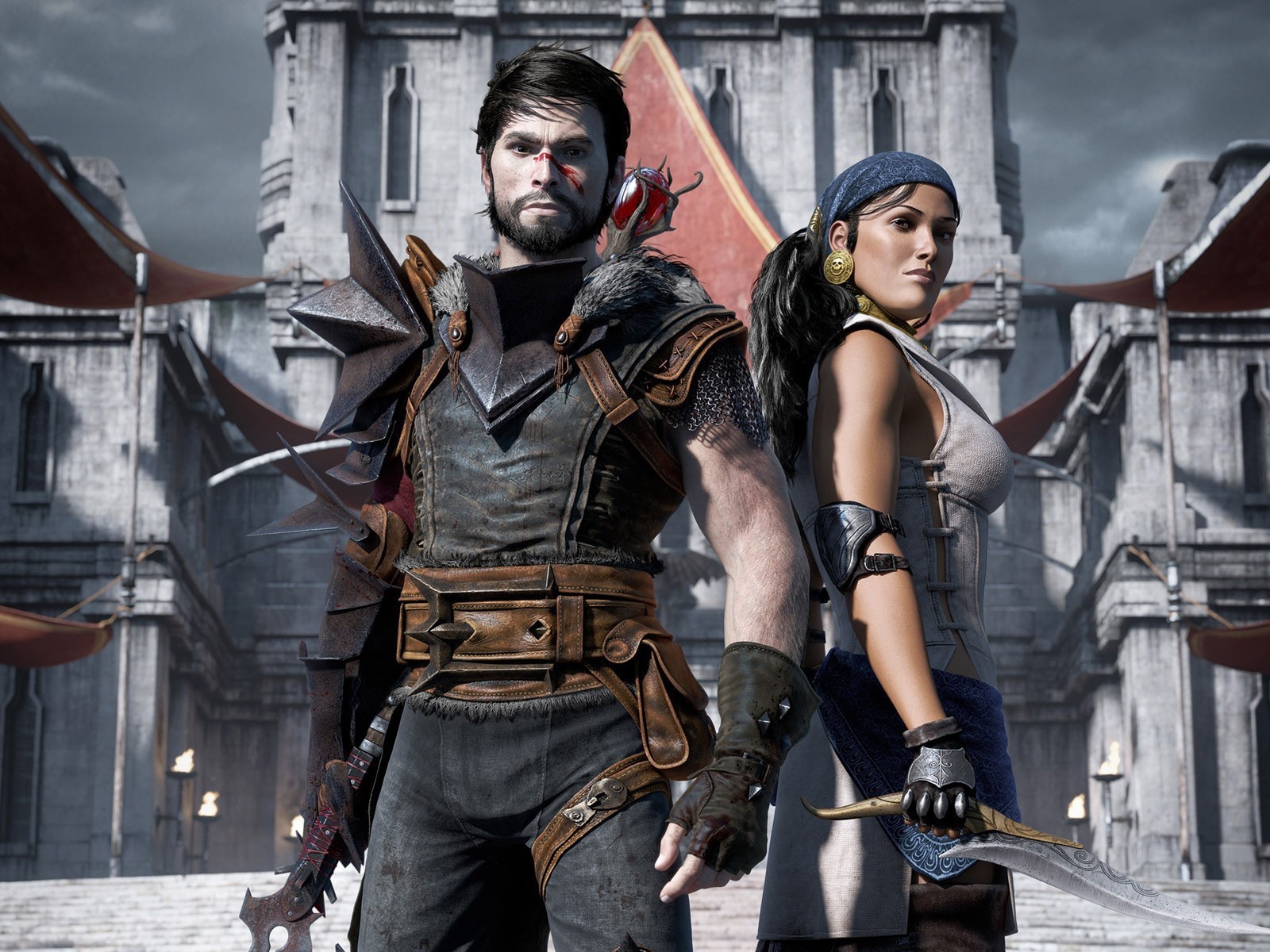 Хоук и Изабель из игры Dragon Age