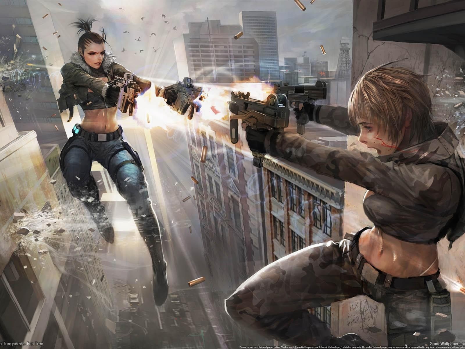 Герои игры сражаются в воздухе