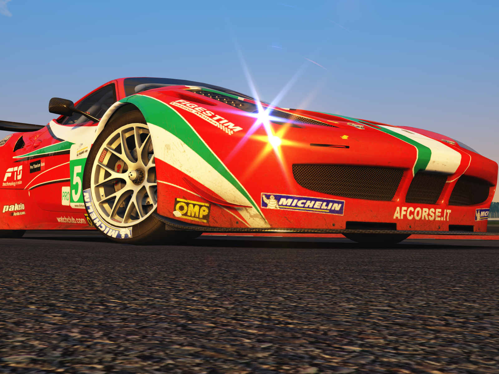 Красный Assetto Corsa в игре