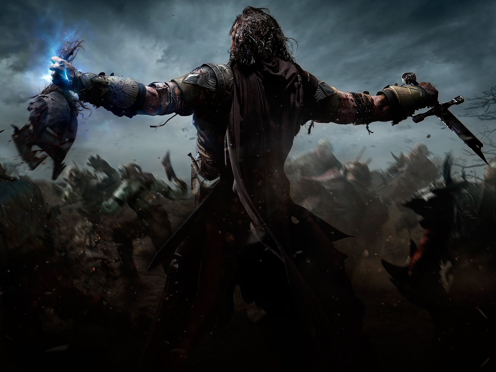 Солдат отрубил голову врагу в игре Middle-earth Shadow of Mordor