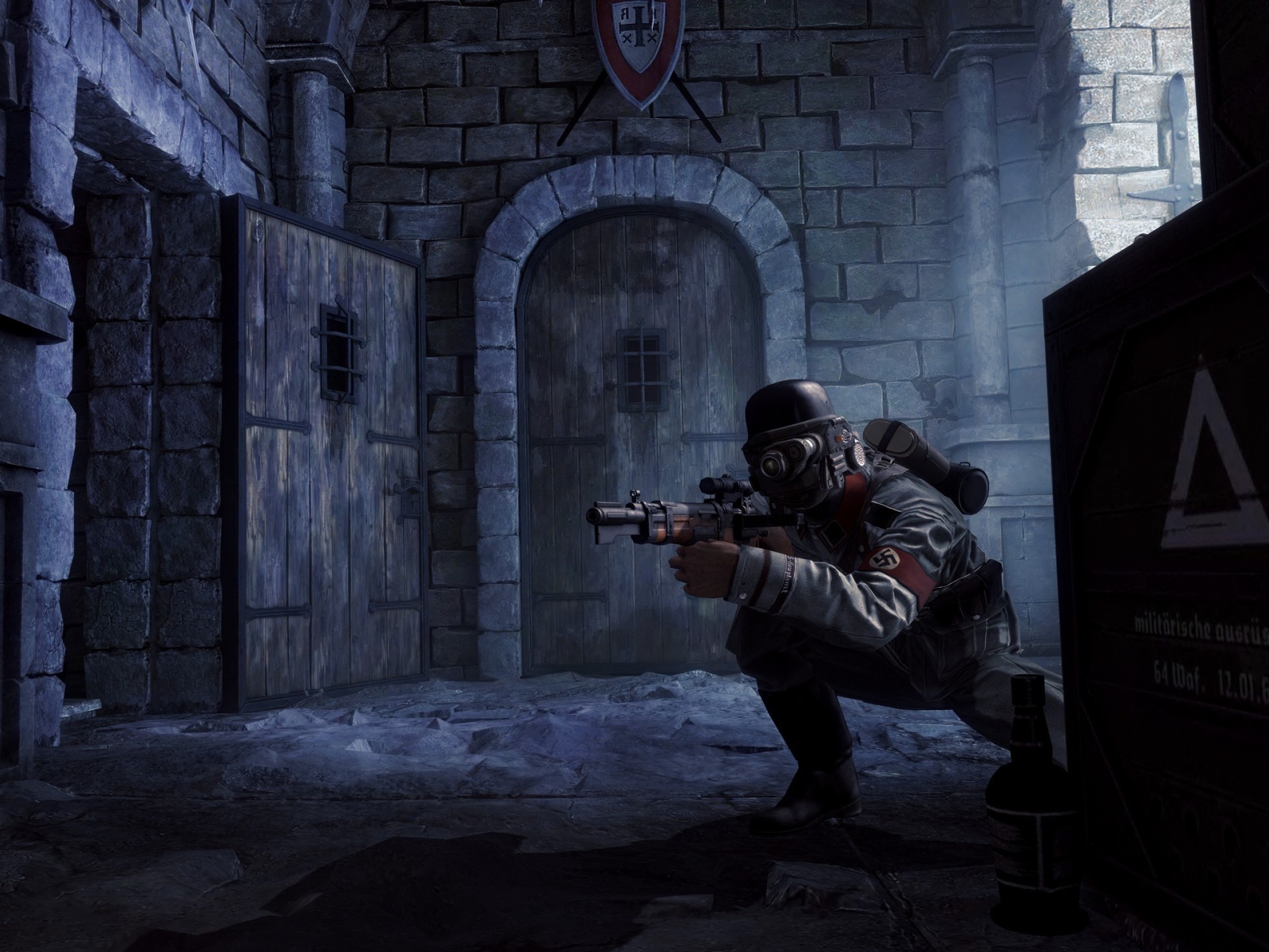 Солдат в игре Wolfenstein The Old Blood