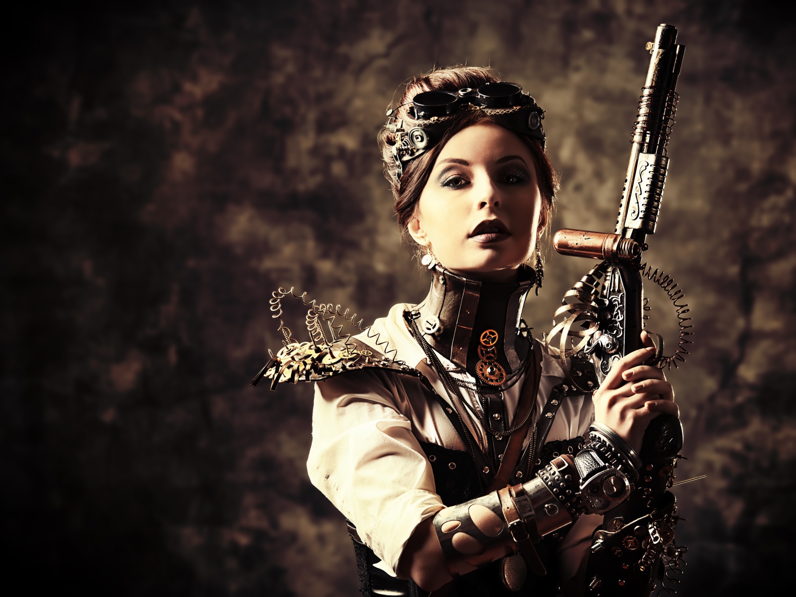 Девушка с оружием, стимпанк